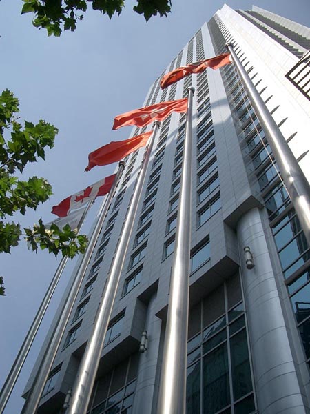 酒店 錐形旗桿